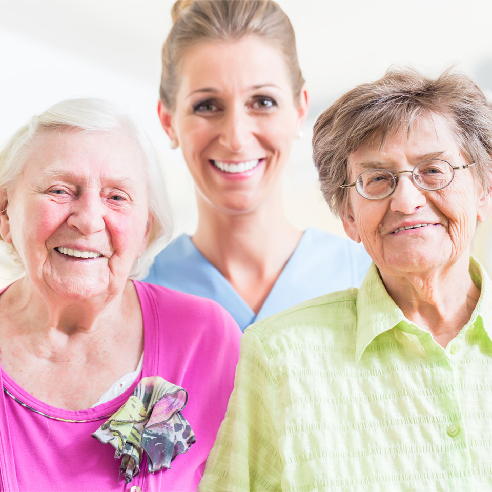 nurse with two patients